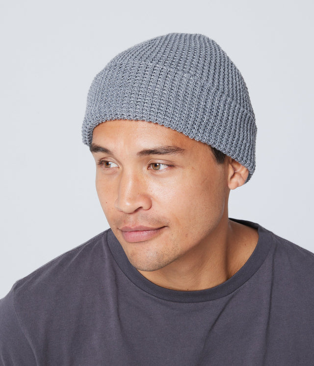 Recycled Waffle-Knit Beanie