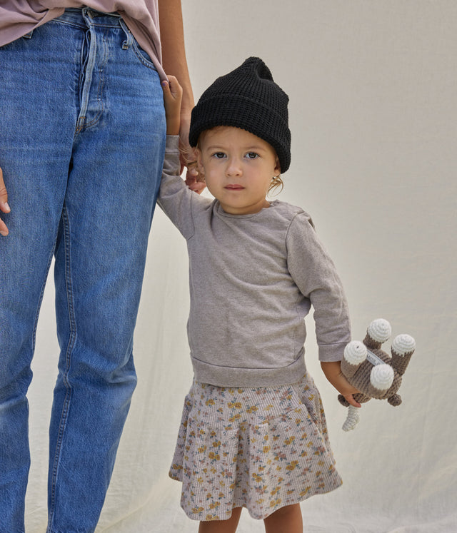 Recycled Waffle-Knit Beanie Mini