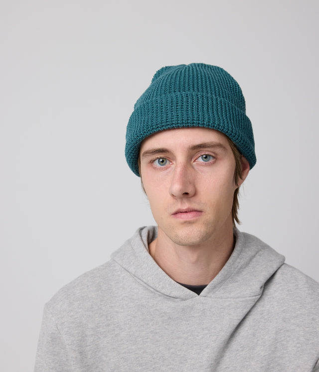 Recycled Waffle-Knit Beanie