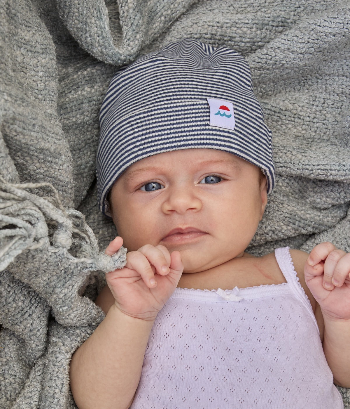 Grey baby beanie store hat