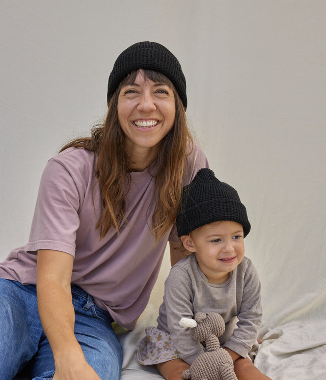 Recycled Waffle-Knit Beanie